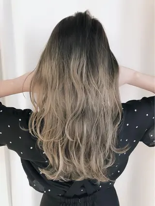 ロング カラー パーマ ヘアアレンジ バレイヤージュ 藤沢 髪質改善 竹内ケンゴのヘアスタイル