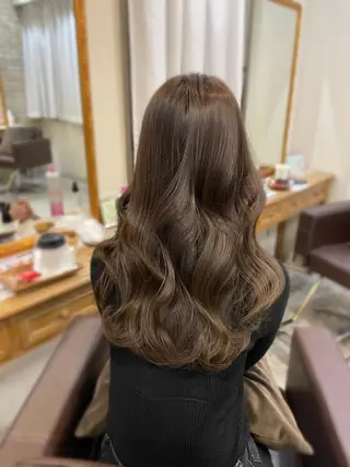 セミロング カラー ヘアアレンジ 髪質改善×レイヤー 🫧松野力也のヘアスタイル
