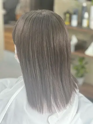 ミディアム カラー THE PARK キシオカのヘアスタイル