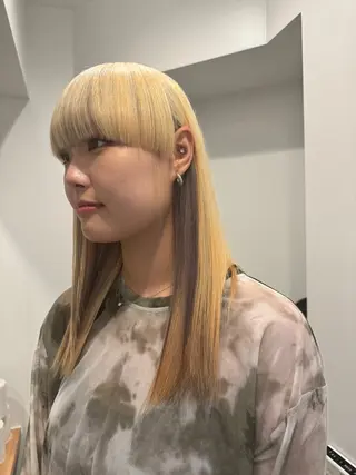 ロング カラー ボブ/レイヤーカット 縮毛矯正/コウキ新宿のヘアスタイル