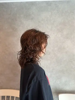 セミロング パーマ 加藤 貴子のヘアスタイル