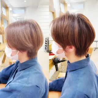 ショート カラー 👑銀座ショート/ 絶壁補正/金子涼👑のヘアスタイル