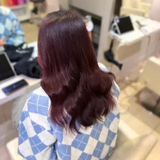 セミロング 新宿/艶カラー 🎀韓国ヘアKANAのヘアスタイル