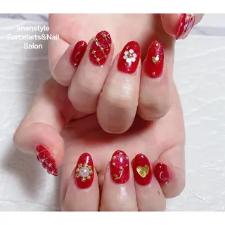 ミディアム ネイル 🐾enen style 🐾のネイルデザイン