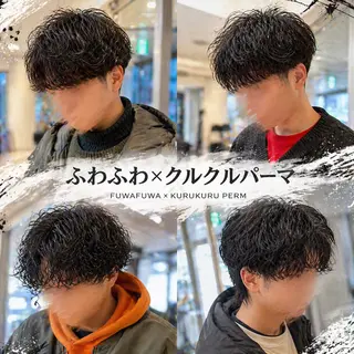 パーマ メンズ 鳥ちゃん🐥/カラー /西中島/新大阪のヘアスタイル