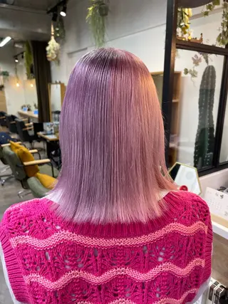 ミディアム カラー ブリーチ✨/似合わせ カラー🎀/Yuzuのヘアスタイル