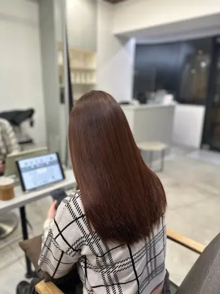 ロング 絶対綺麗な暖色カラー 🎯あります✨増渕✨のヘアスタイル