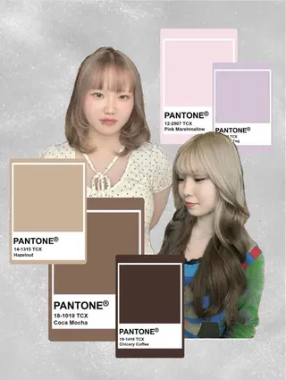ロング カラー ヘアアレンジ 柏木 理那のヘアスタイル