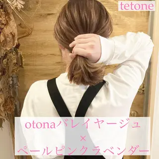 ミディアム カラー テトネ タカシのヘアスタイル