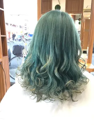 ロング カラー ヘアアレンジ 脱白髪染め美容師 竹内涼乃のヘアスタイル