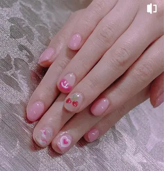 ネイル I-nailロング /ワンホン/キラキラのネイルデザイン