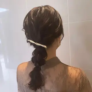 セミロング ヘアアレンジ T Ayaのヘアスタイル