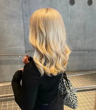 ミディアム カラー 🌈メンズパーマ🌈 メンズカットアリサのヘアスタイル