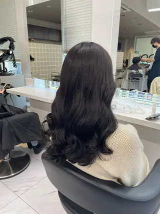 ミディアム カラー パーマ ヘアアレンジ メンズ キッズ ネイル マツエク・マツパ アイブロウ 🦋縮毛/韓国レイヤ ー/透明感カラー🦋のヘアスタイル
