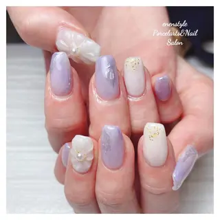 ミディアム ネイル 🐾enen style 🐾のネイルデザイン