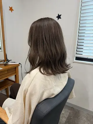 セミロング カラー Meteor 店長 祝田涼太のヘアスタイル