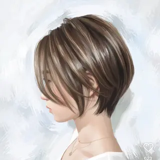 ショート 髙田 千華 髪質改善ストレートのヘアスタイル