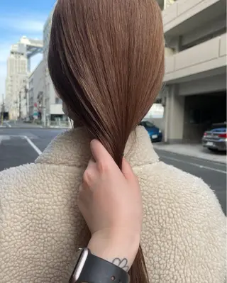 ロング カラー やまさきえりこ ニュアンスパーマのヘアスタイル
