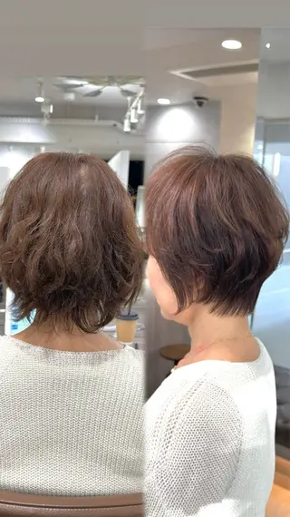 ショート カラー 佐藤優晟/カラー/ 癖毛ショート/表参道のヘアスタイル