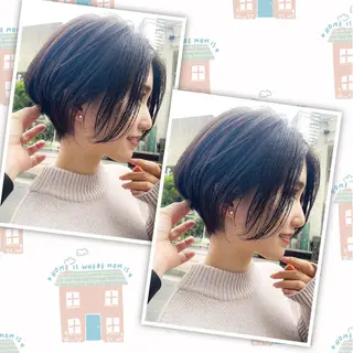 ショート カラー キッズ ネイル マツエク・マツパ ボブ×縮毛矯正👑 心斎橋/高城涼也のヘアスタイル