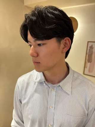 ショート パーマ メンズ ラフでキマる色気ヘア 鈴木教介👯♀️のヘアスタイル