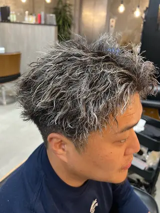 ミディアム メンズ メンズ縮毛矯正 細谷碧海のヘアスタイル
