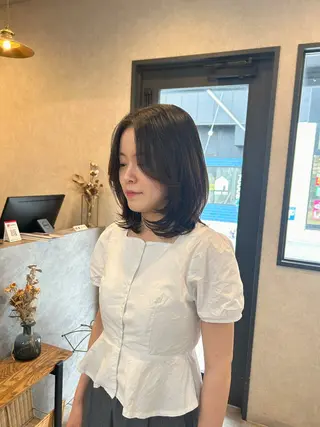 ミディアム カラー いなみね はるきのヘアスタイル