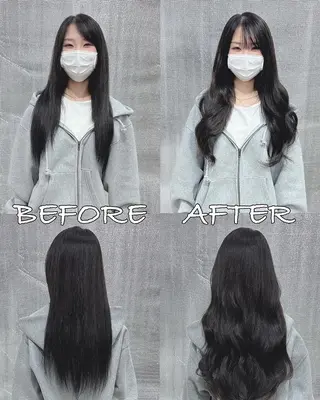 ロング カラー ヘアアレンジ LIP 大阪本店 エクステ MISAのヘアスタイル