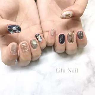 ネイル モチの良さ◉ フィルインネイル♡のネイルデザイン