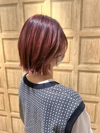 ショート カラー 草野ゆずき⌇縮毛矯正 ⌇Wカラー⌇レイヤーのヘアスタイル