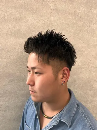 ショート メンズ 新世代パーマ⚡️ の達人トモ⚡️のヘアスタイル
