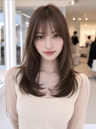 セミロング カラー ✨毛髪診断で絶対綺麗 ✨美髪艶髪専門✨高浪のヘアスタイル