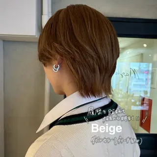 ショート カラー 暖色艶color / ボブ🦩Rioのヘアスタイル