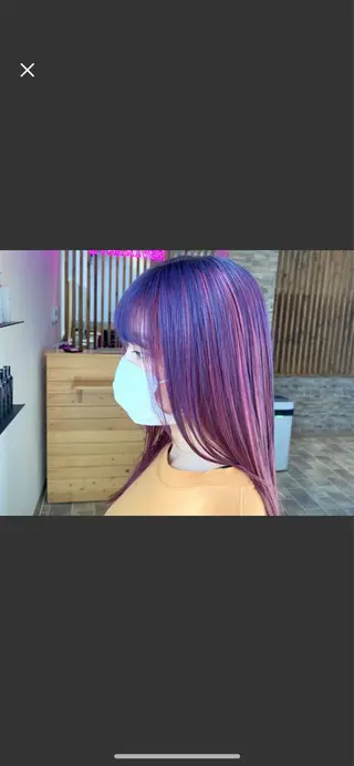 ロング カラー ヘアカラー&縮毛矯正 STAR☆RIVERのヘアスタイル