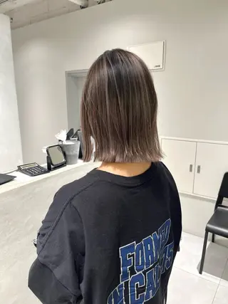 ミディアム カラー ケアブリーチ 若杉圭大のヘアスタイル