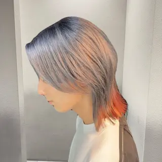 ショート カラー メンズ ✨ブリーチ支持No1 複雑履歴修正/舘岡のヘアスタイル