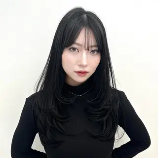 ロング カラー ヘアアレンジ 大人っぽ中韓レディ ヘア🤍MAOのヘアスタイル