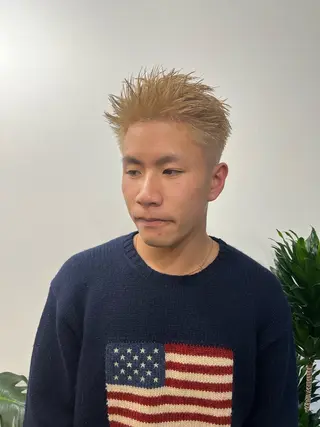 ショート カラー パーマ ヘアアレンジ メンズ 💎髪質改善特化💎 RUITOのヘアスタイル