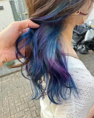 セミロング カラー 原宿サロン代表 デザインカラー伊藤卓のヘアスタイル