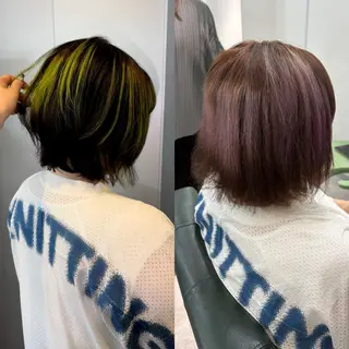ショート カラー なんば、心斎橋🍓 ハイトーンnicoのヘアスタイル