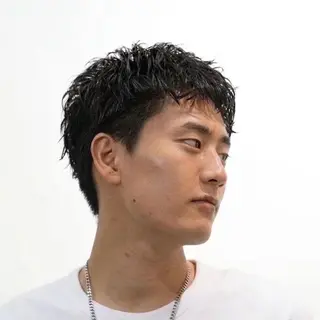 ショート パーマ ヘアアレンジ メンズ キッズ メンズカット/パーマ 山崎航平💈のヘアスタイル