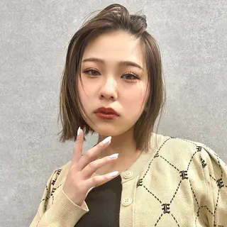 ショート カラー 韓国ヘア×レイヤー カット/上田丈也のヘアスタイル