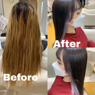ロング カラー 柳川 玲也のヘアスタイル