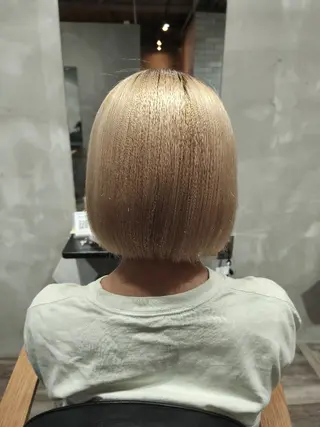 ショート VIMhair天神店 縮毛矯正 ハイライトのヘアスタイル