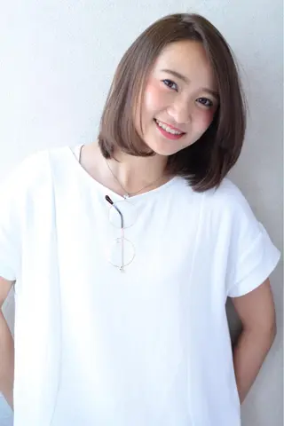 ショート ミディアム カラー パーマ 城領 直輝のヘアスタイル