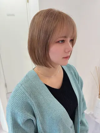 ショート カラー SAYAKA 🍒／ボブ／暖色のヘアスタイル