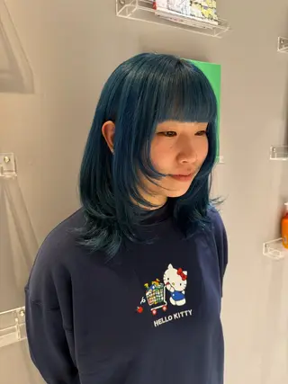 ミディアム カラー 艶カラー/ハイトーン /アレンジ/meiのヘアスタイル