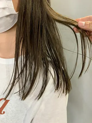 セミロング カラー ボブパーマコテ巻き風 パーマNo1深江秀平のヘアスタイル