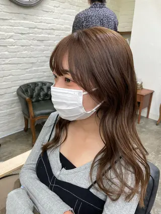 ロング カラー 水田吉亮/髪質改善/ 縮毛矯正/レイヤーのヘアスタイル