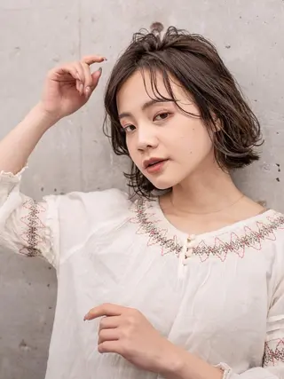 カラー ショート 豊中駅3分eha レッスンモデルのヘアスタイル